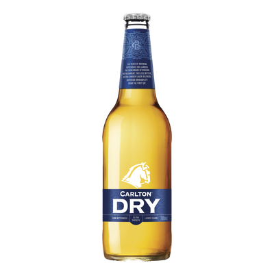Carlton Dry Low Carb Lager 700ml Bottle Case of 12