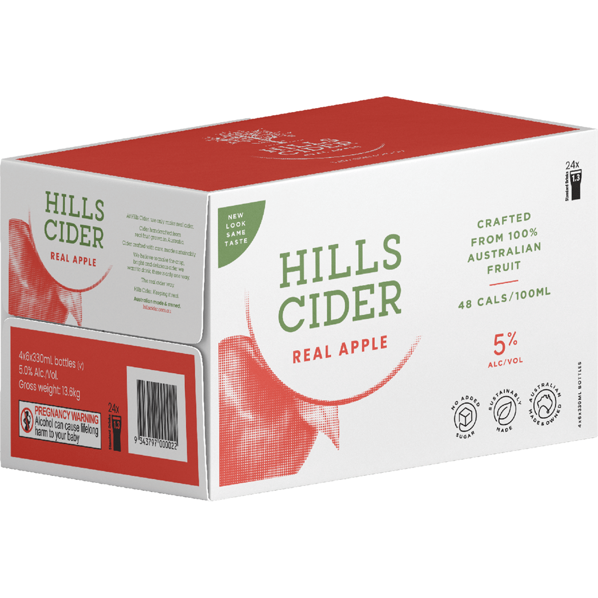 The Hills Cider Co Apple Cider 330ml Bottle Case of 24