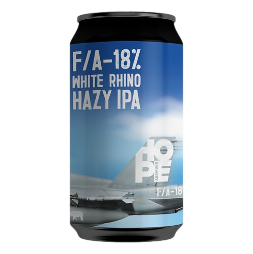 Hope F/A-18% White Rhino Hazy IPA 375ml Can 4 Pack