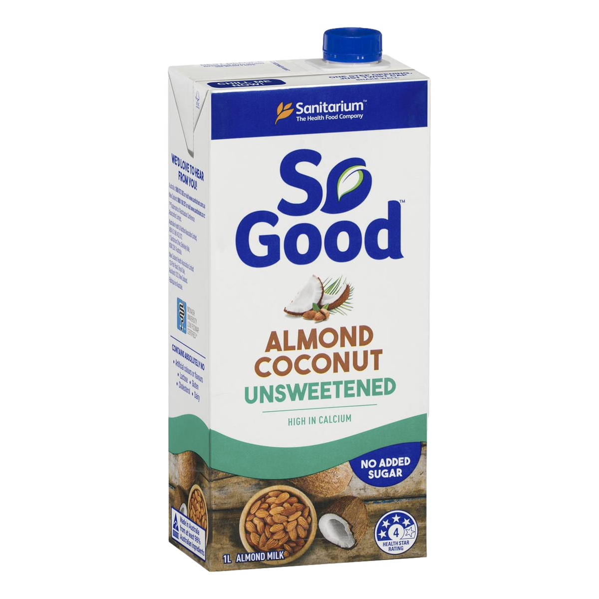 Sanitarium So Good Almond Coconut Unsweetened Milk Long Life 1L