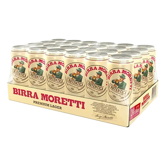 Birra Moretti Premium Lager 500ml Can Case of 24