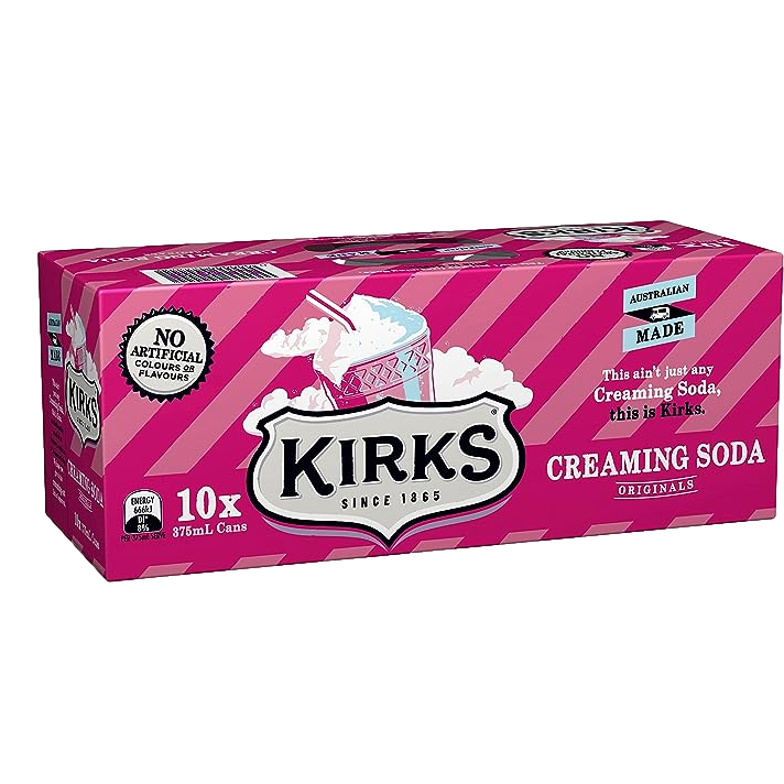 Kirks Creaming Soda 375ml Can Case of 10