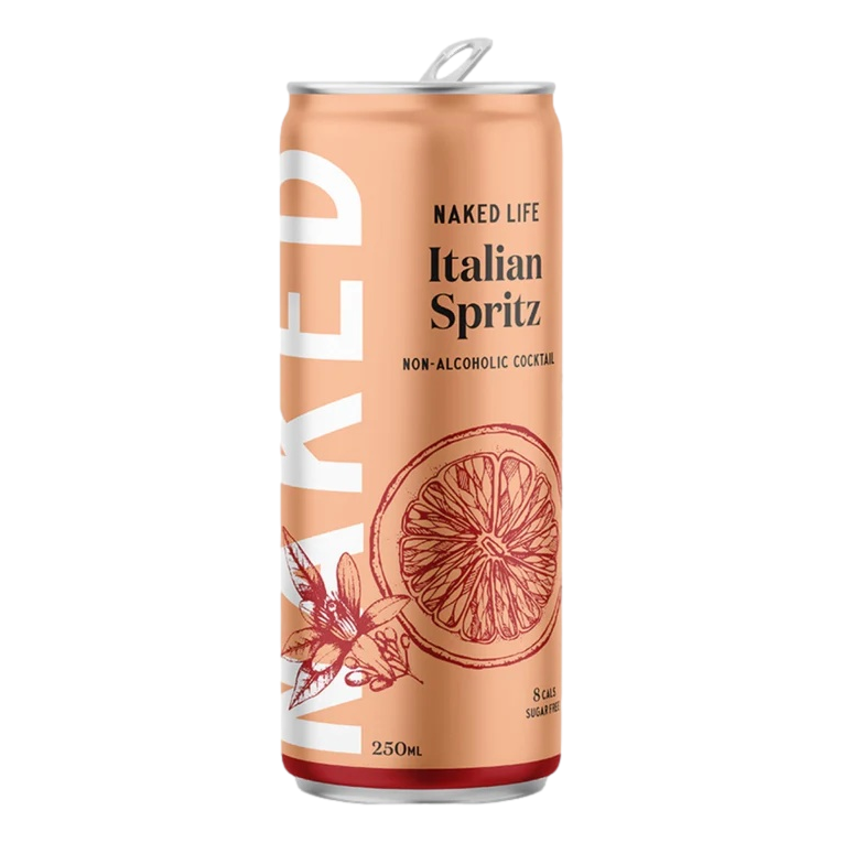 Naked Life Non-Alcoholic Italian Spritz 250ml Can 4 Pack