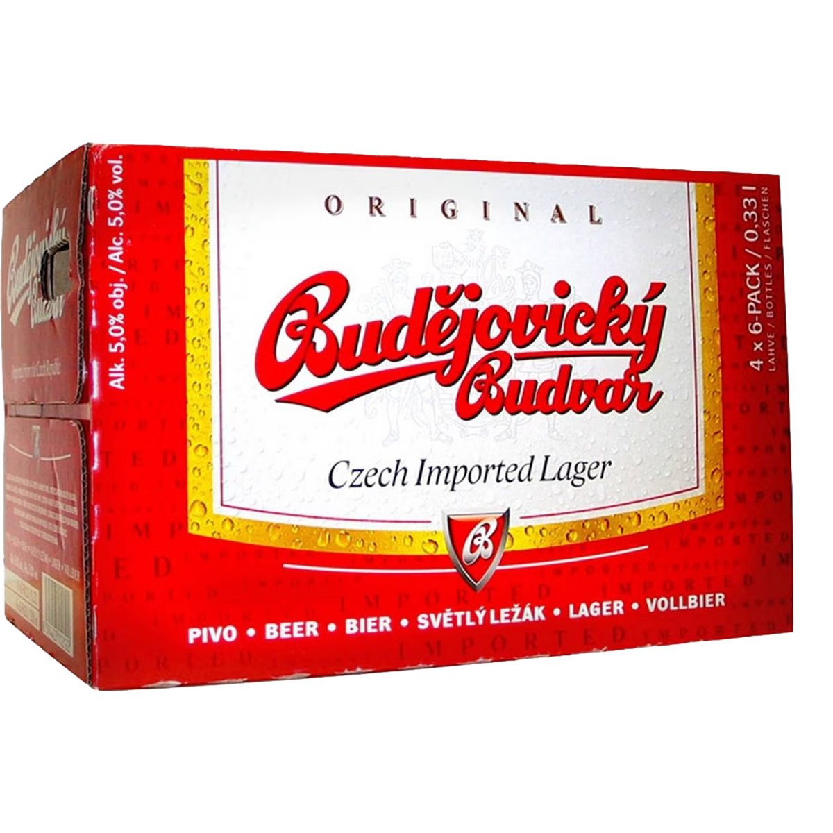 Budvar Budejovicky Czech Lager 330ml Bottle Case of 24