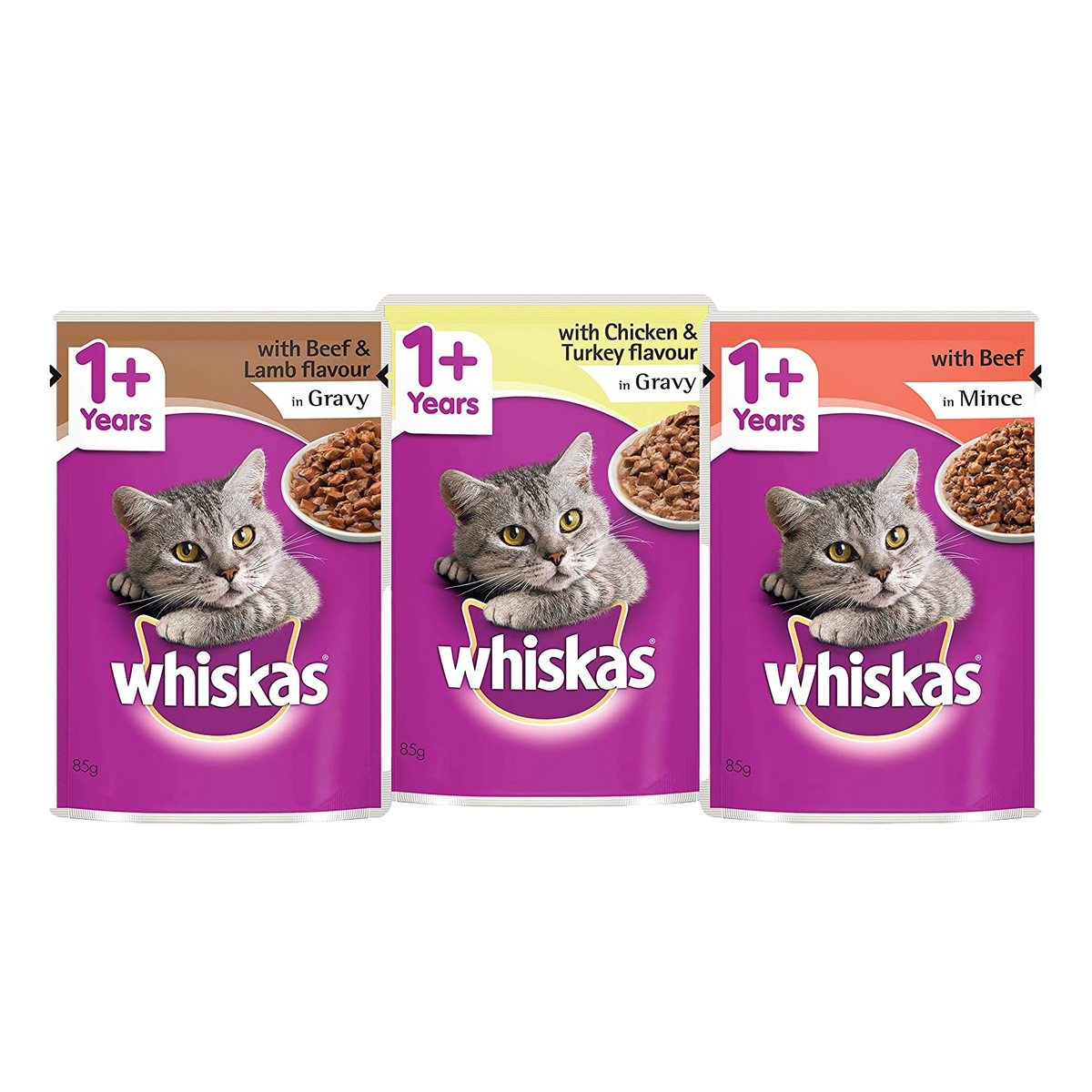 Whiskas Wet Cat Food Assorted Sachets 85g