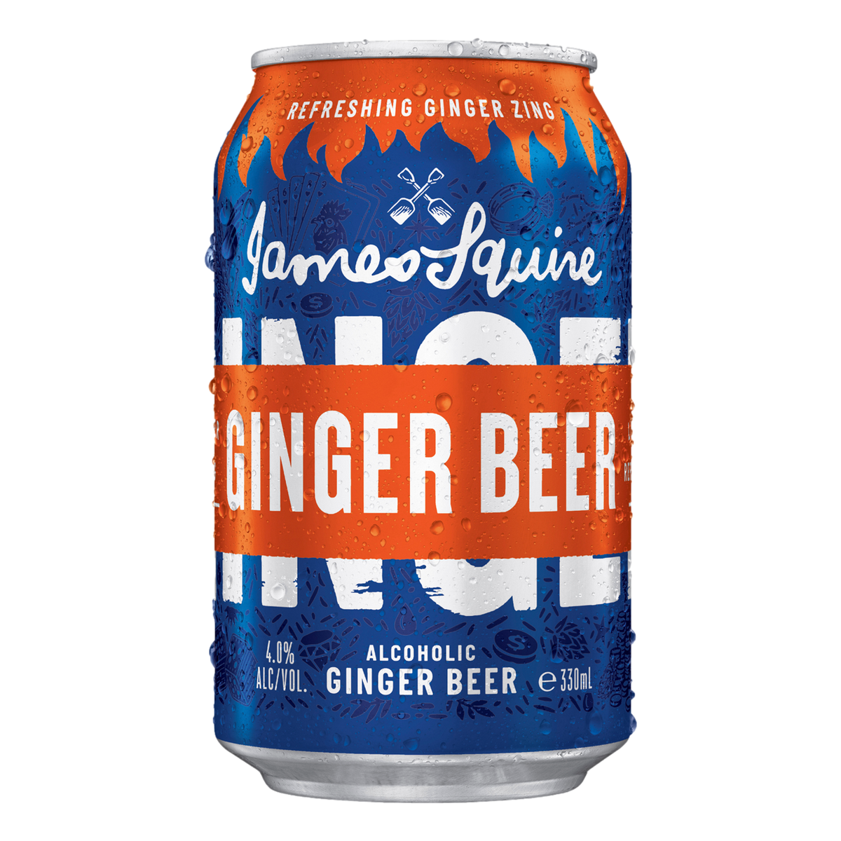 James Squire Alcoholic Ginger Beer 330ml Can 6 Pack