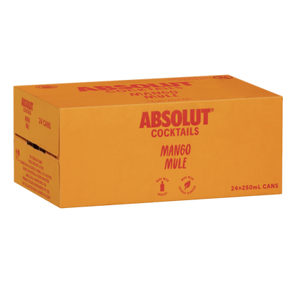 Absolut Cocktails Mango Mule 6.5% 250ml Can Case of 24