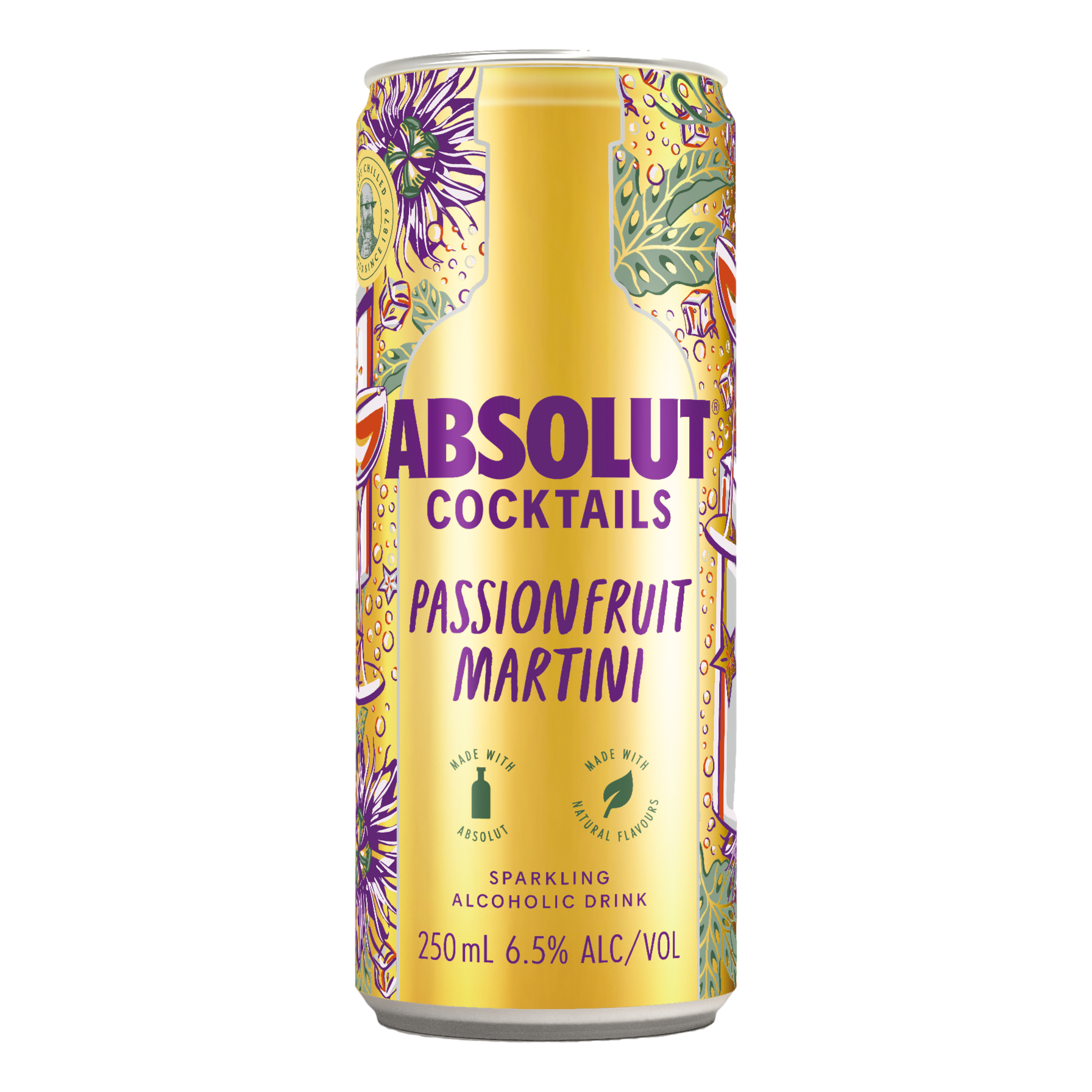 Absolut Cocktails Passionfruit Martini 6.5% 250ml Can Single