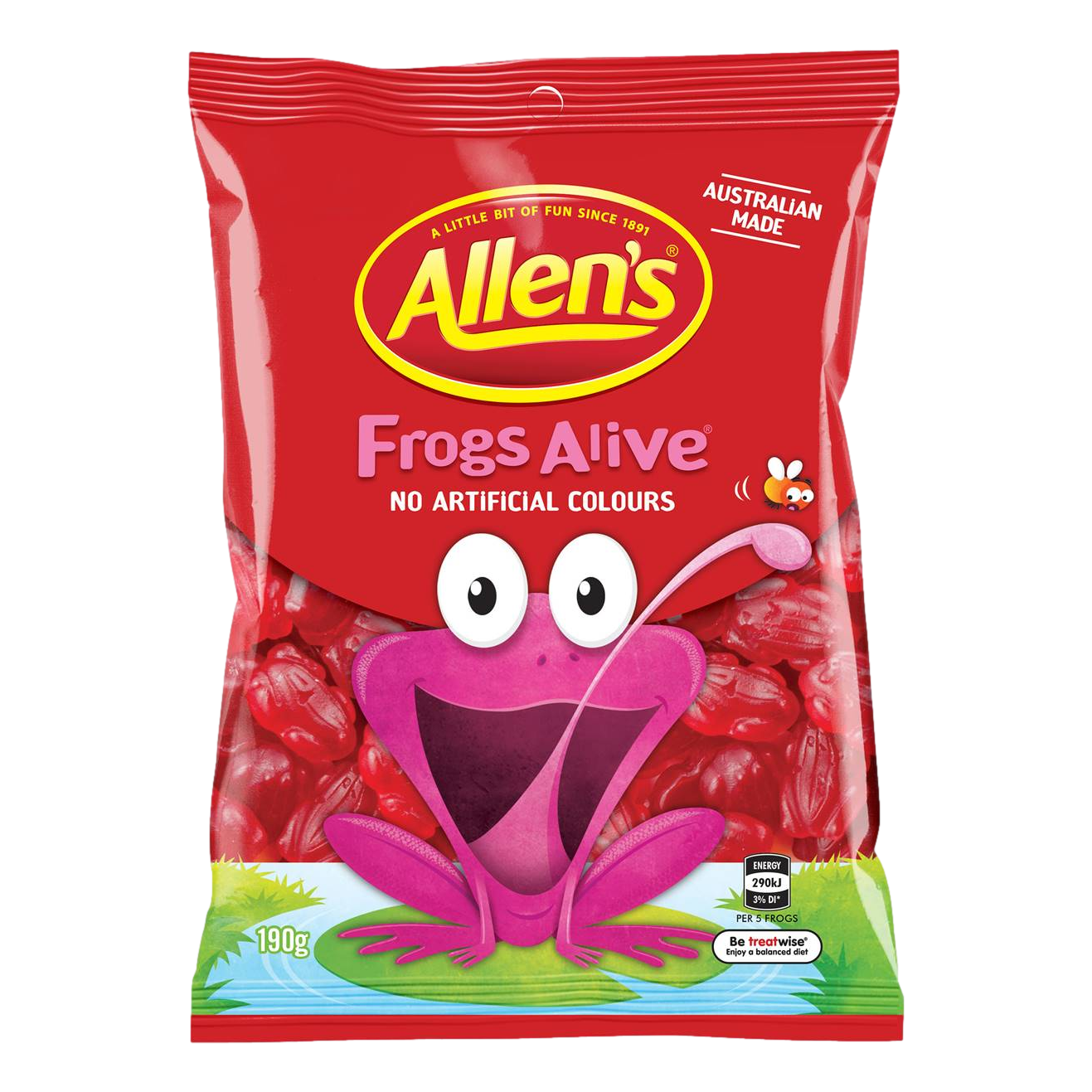 Allen's Frogs Alive Lolly Bag 190g