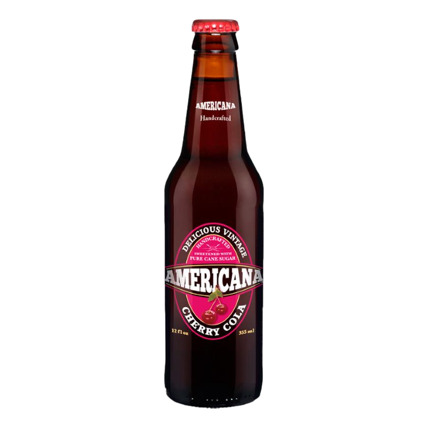 Americana Cherry Cola Soda 355ml Bottle 4 Pack