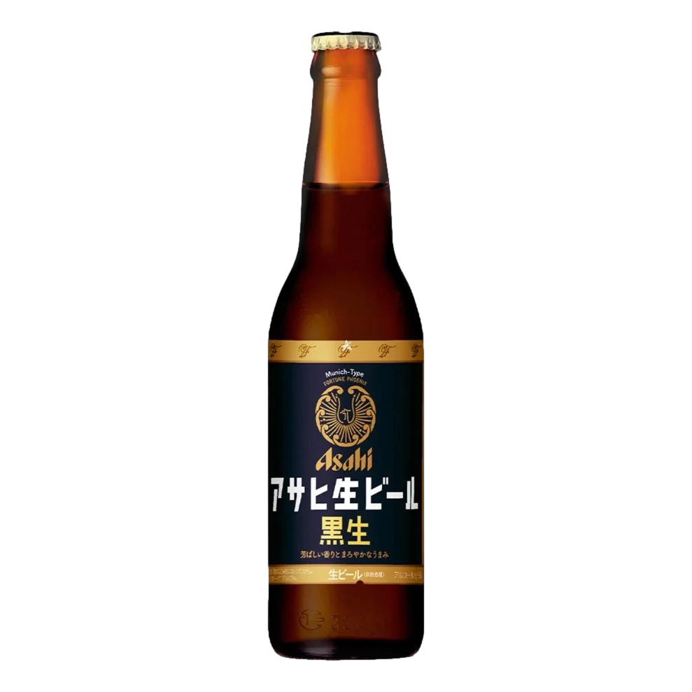 Asahi Black Draft Munich Type Lager 334ml Bottle 4 Pack