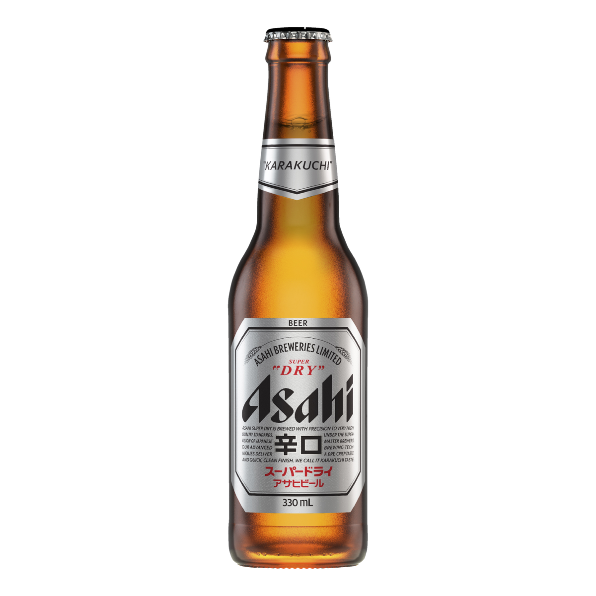 Asahi Super Dry Lager 330ml Bottle Single