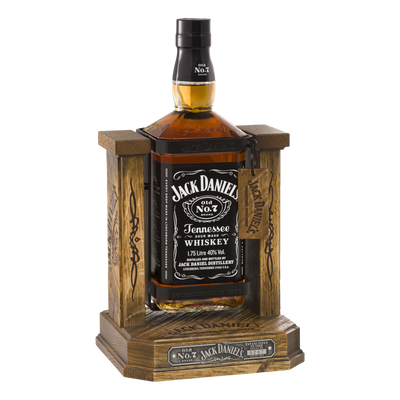 Jack Daniel's Old No.7 Tennessee Whiskey 1.75L Wooden Cradle