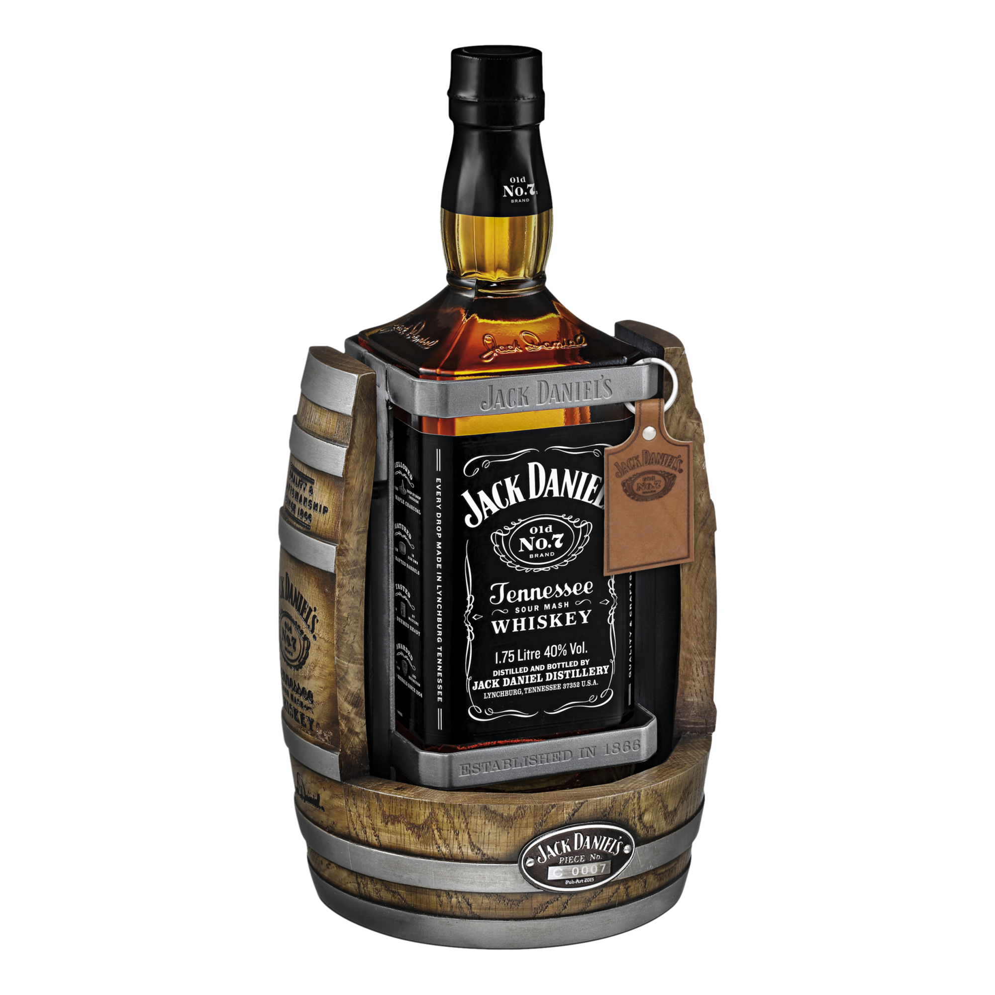 Jack Daniel's Old No.7 Tennessee Whiskey 1.75L Barrel Cradle