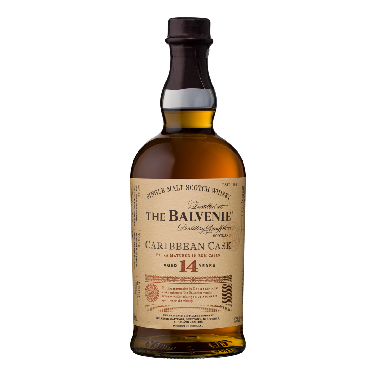 The Balvenie Caribbean Cask Single Malt Scotch Whisky 14YO 700ml