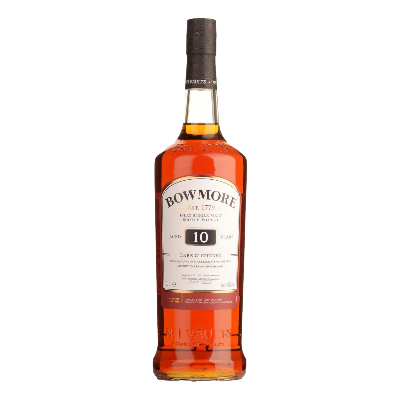 Bowmore Dark & Intense Single Malt Scotch Whisky 10YO 1L
