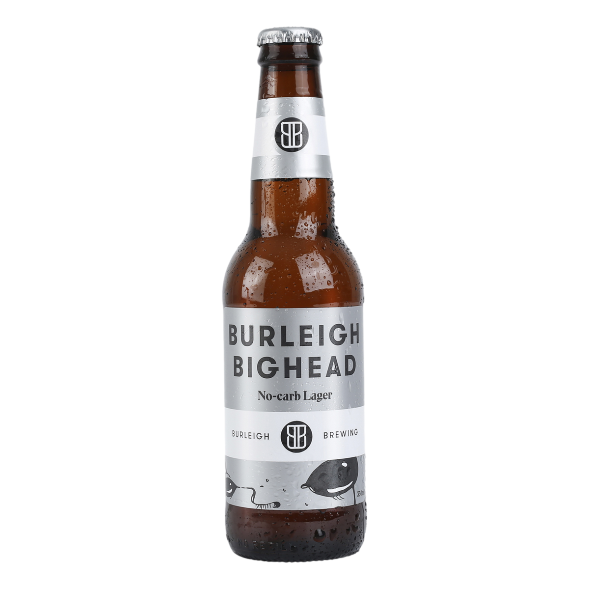 Burleigh Brewing Big Head No-Carb Lager 330ml Bottle Case of 24