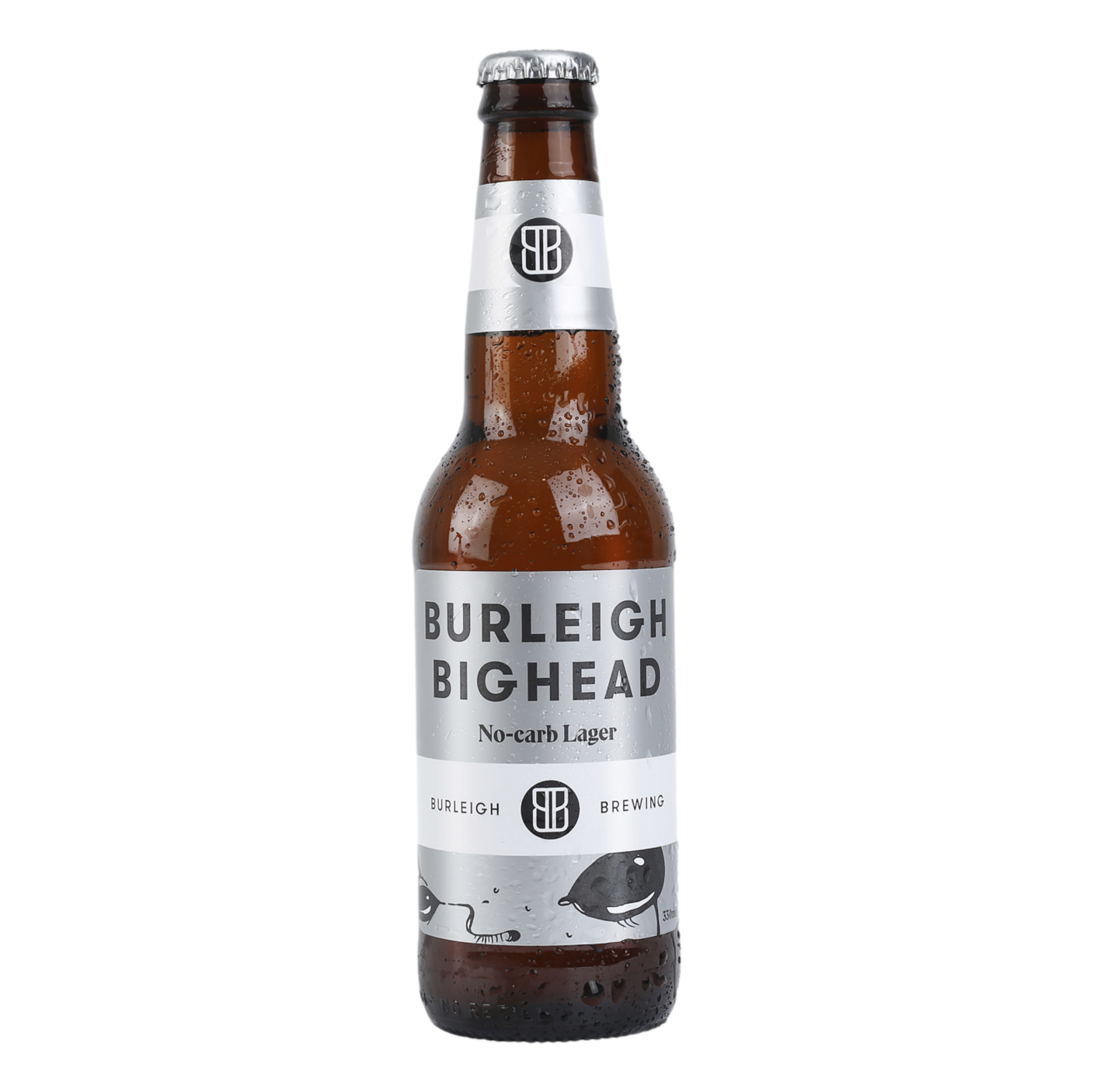 Burleigh Brewing Big Head No-Carb Lager 330ml Bottle 6 Pack