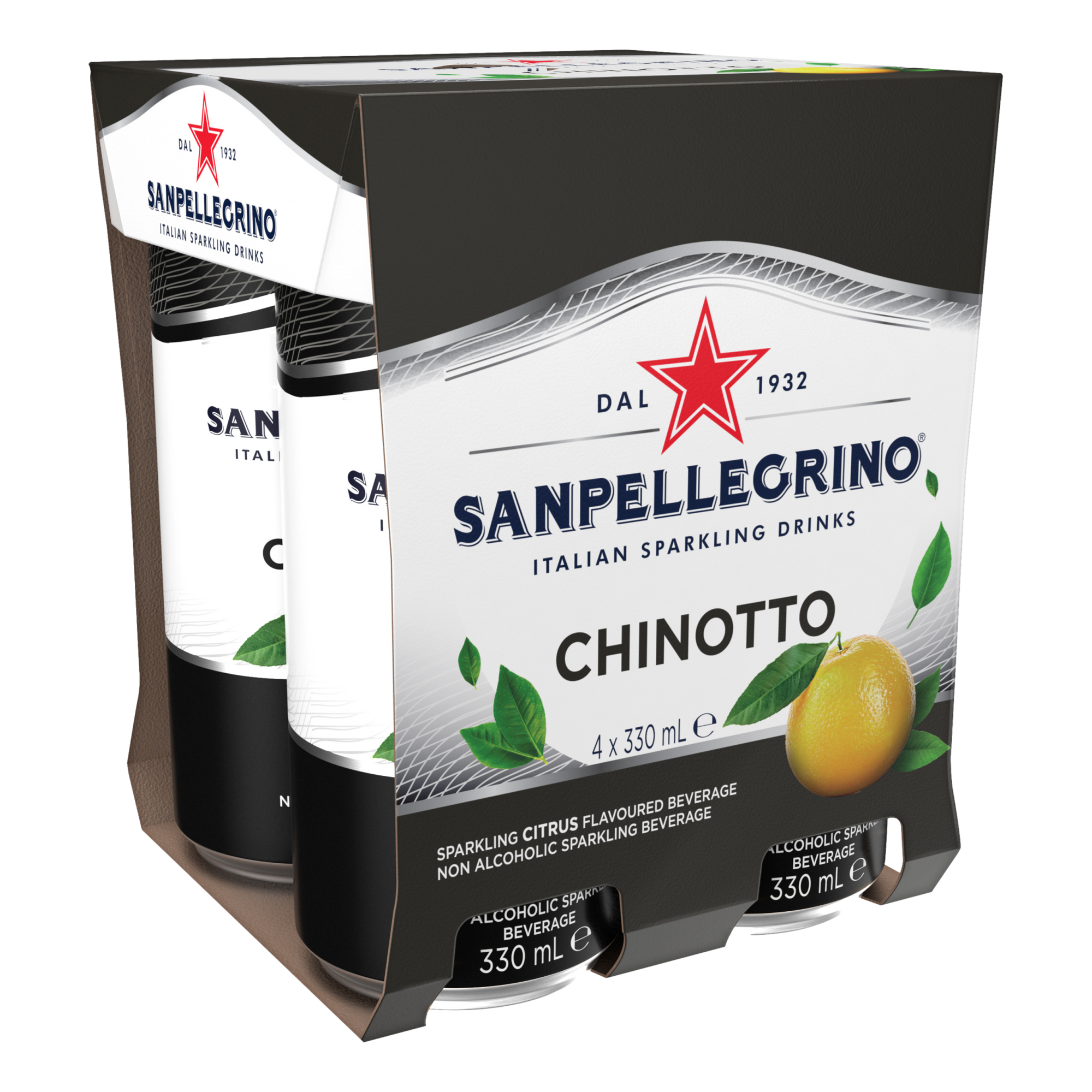 San Pellegrino Chinotto 330ml Can 4 Pack