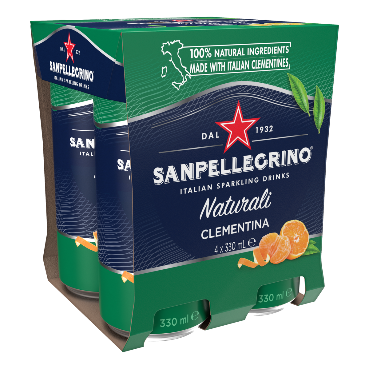 San Pellegrino Naturali Clementina 330ml Can 4 Pack