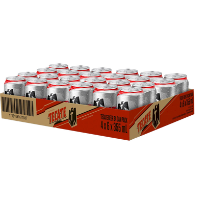 Tecate Original Mexican Cerveza 355ml Can Case of 24