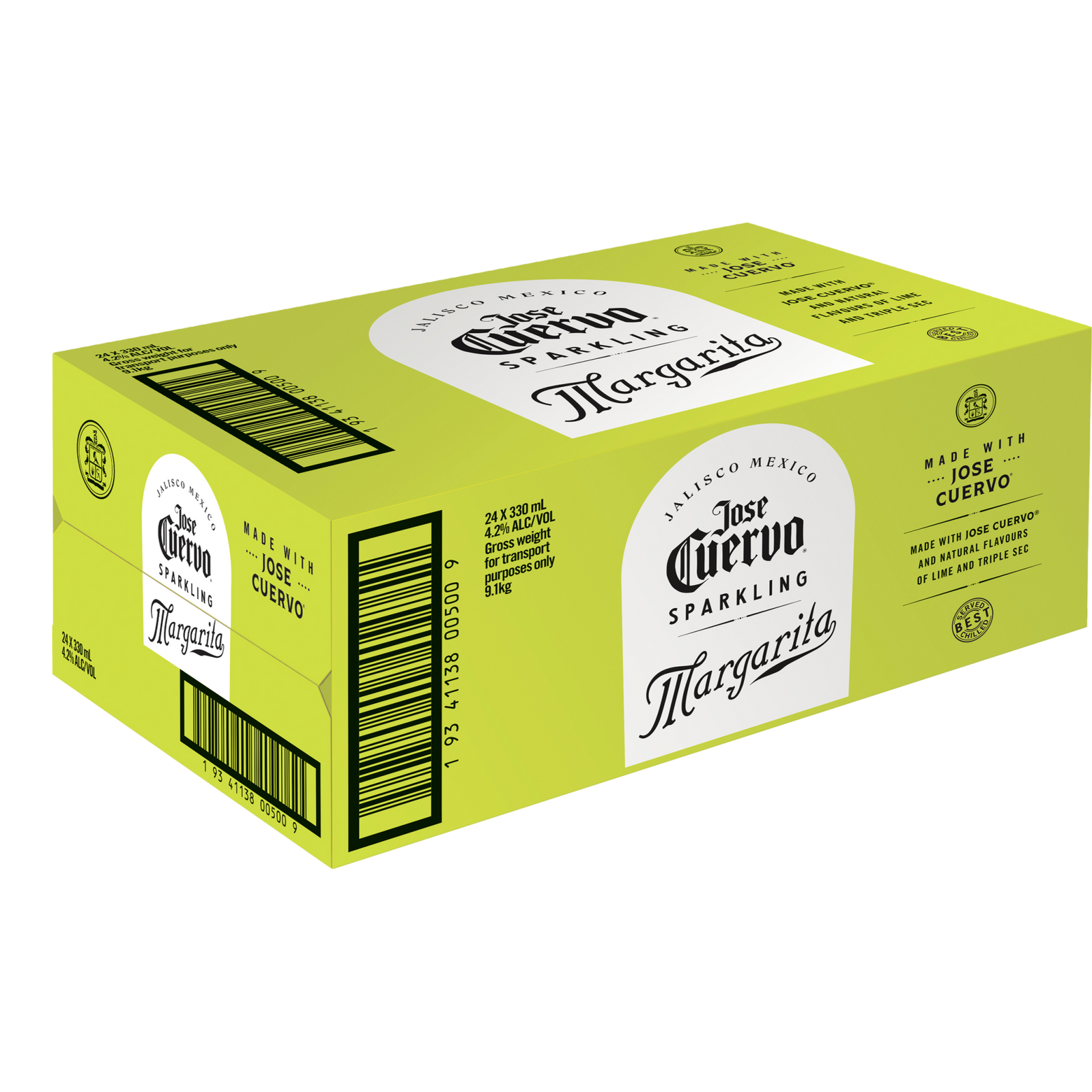 Jose Cuervo Sparkling Margarita 330ml Can Case of 24