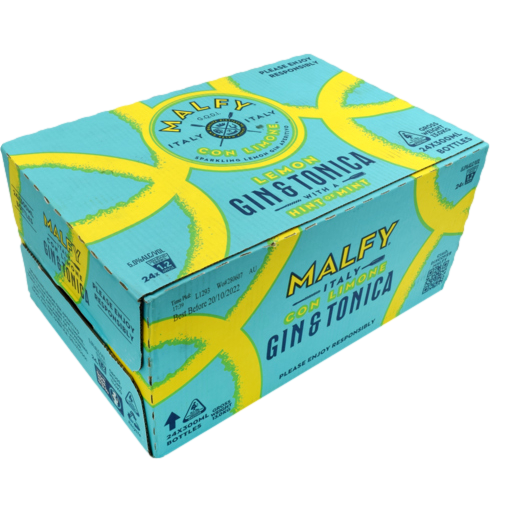 Malfy Con Limone Gin & Tonica 300ml Bottle Case of 24
