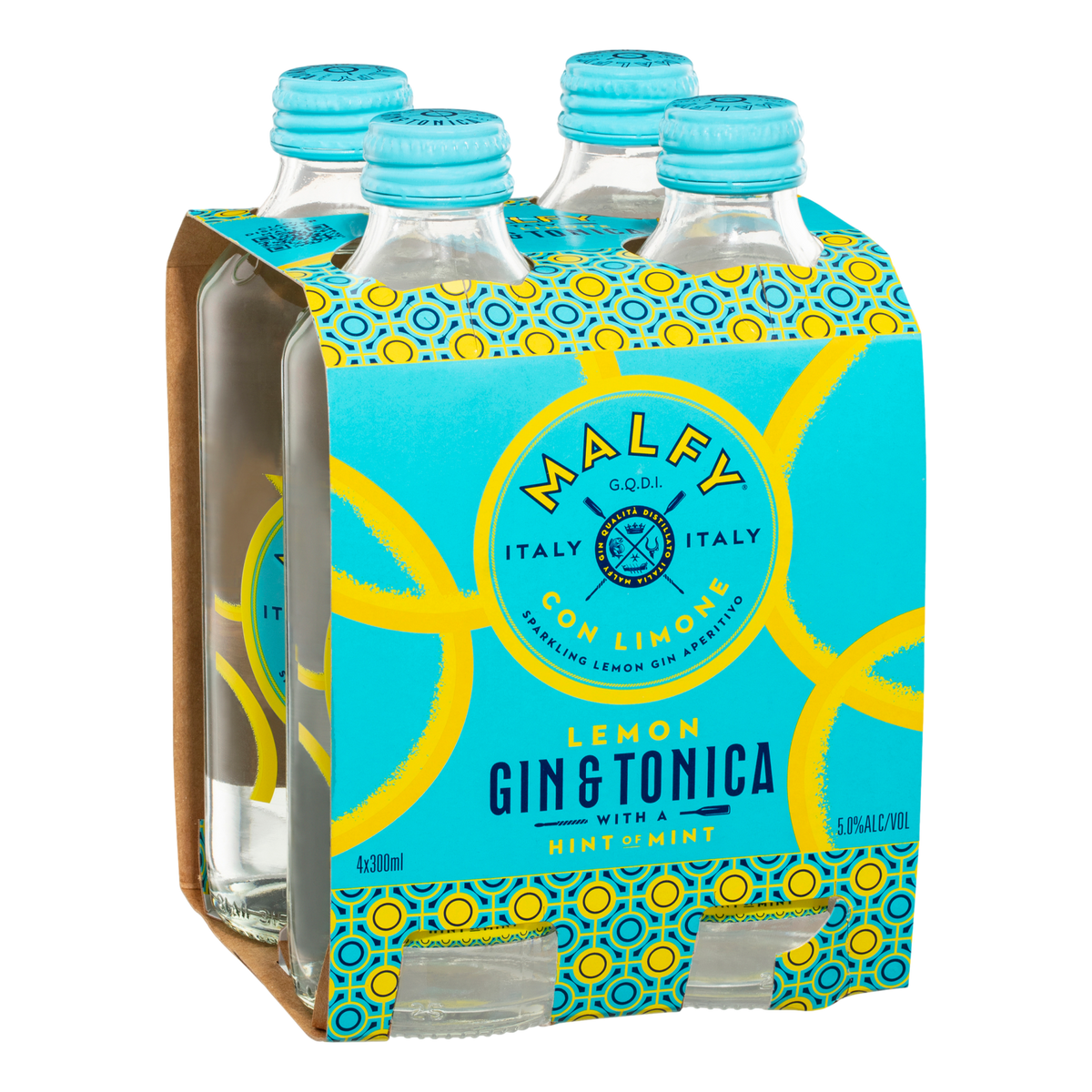 Malfy Con Limone Gin & Tonica 300ml Bottle 4 Pack