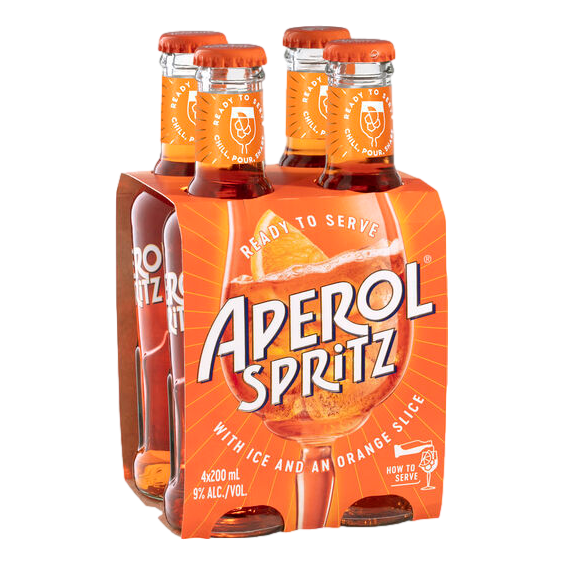 Aperol Spritz 200ml Bottle 4 Pack