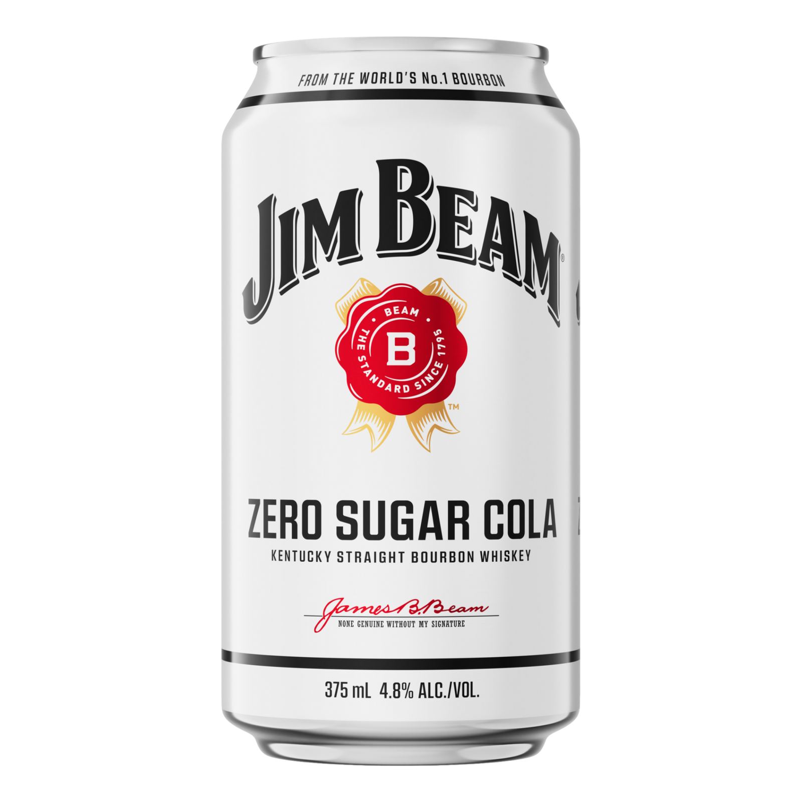 Jim Beam White & Cola ZERO SUGAR 375ml Can Single