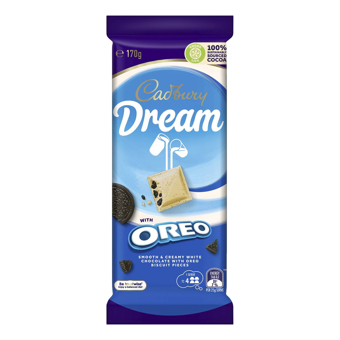 Cadbury DAIRY MILK Dream with Oreo Chocolate Block 170g