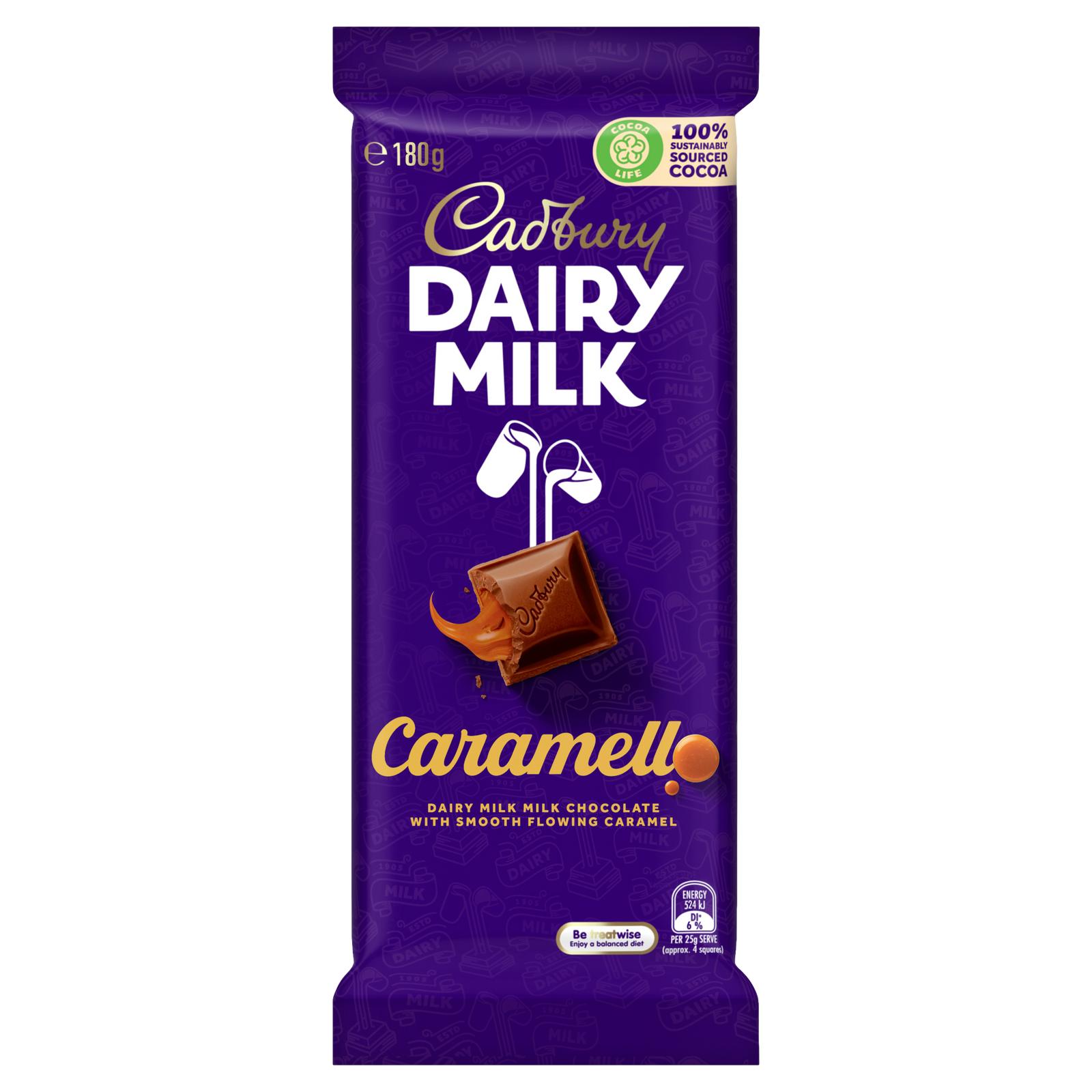 Cadbury DAIRY MILK Caramello Chocolate Block 180g
