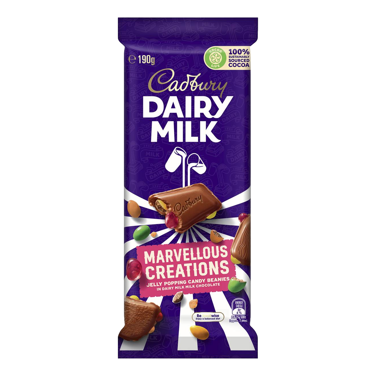 Cadbury DAIRY MILK Marvellous Creations Chocolate Block 190g
