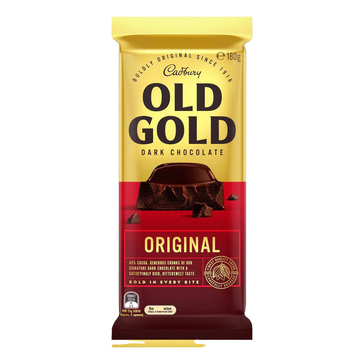 Cadbury Old Gold Original Dark Chocolate Block 180g