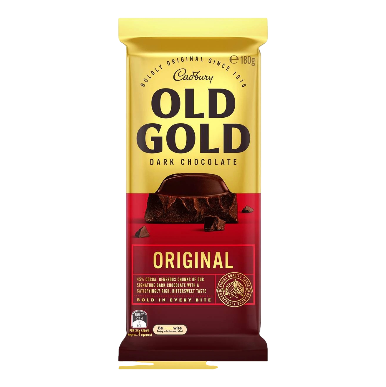 Cadbury Old Gold Original Dark Chocolate Block 180g