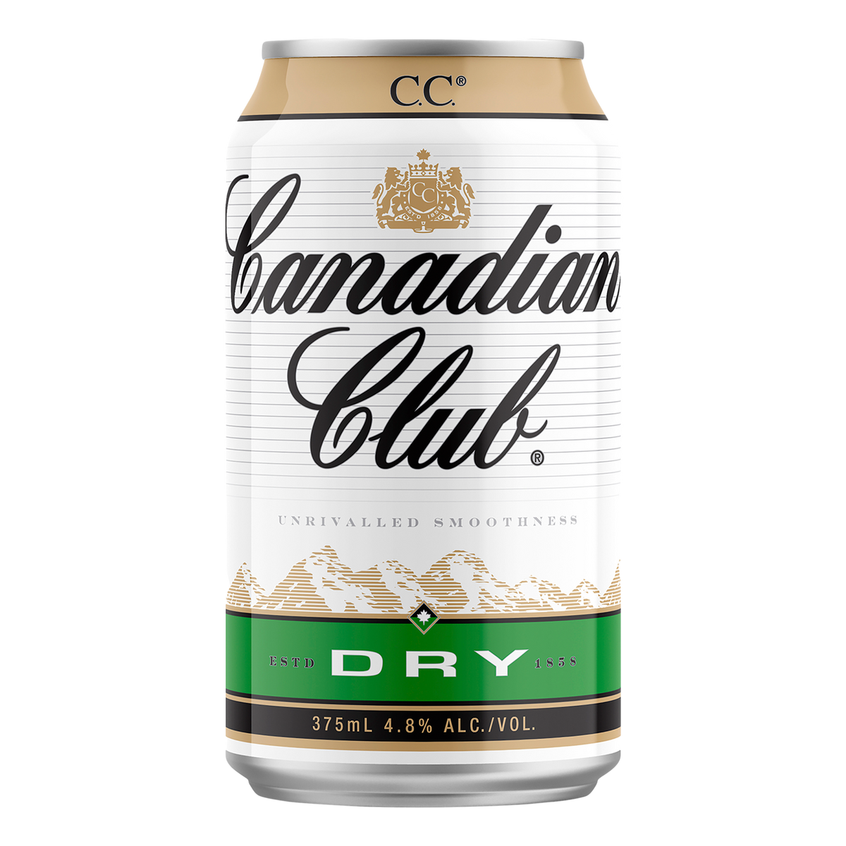 Canadian Club Whisky & Dry 375ml Can 4 Pack