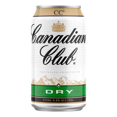 Canadian Club Whisky & Dry 375ml Can 4 Pack