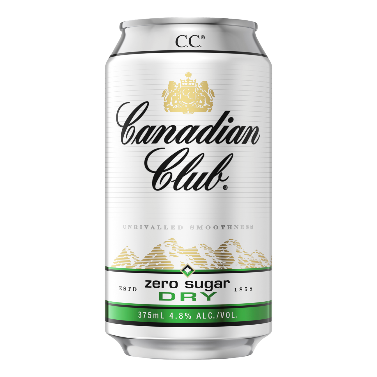 Canadian Club Whisky & ZERO SUGAR Dry 375ml Can Single