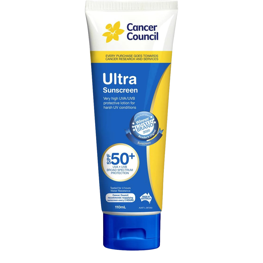Cancer Council Sunscreen SPF 50+ Ultra 110ml