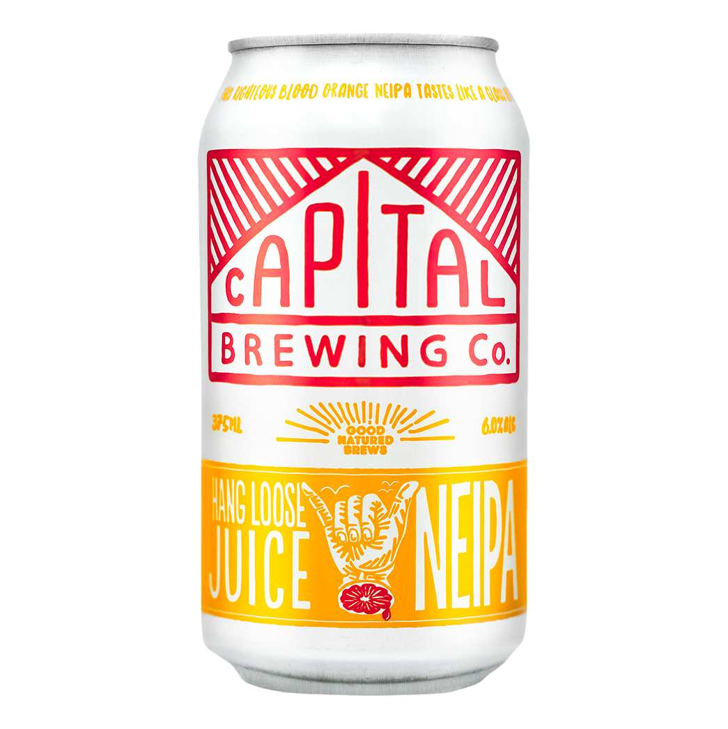 Capital Brewing Co. Hang Loose Juice NEIPA 375ml Can Case of 16