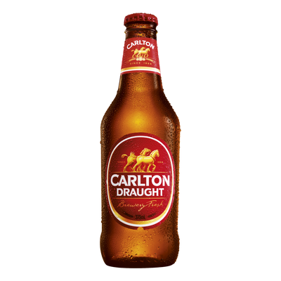 Carlton Draught Lager 375ml Bottle Case of 24