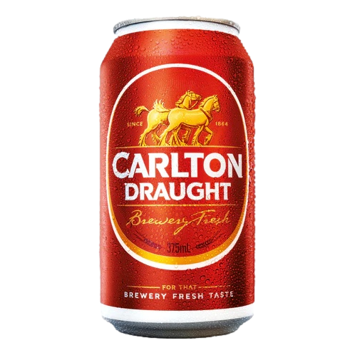 Carlton Draught Lager 375ml Can 6 Pack