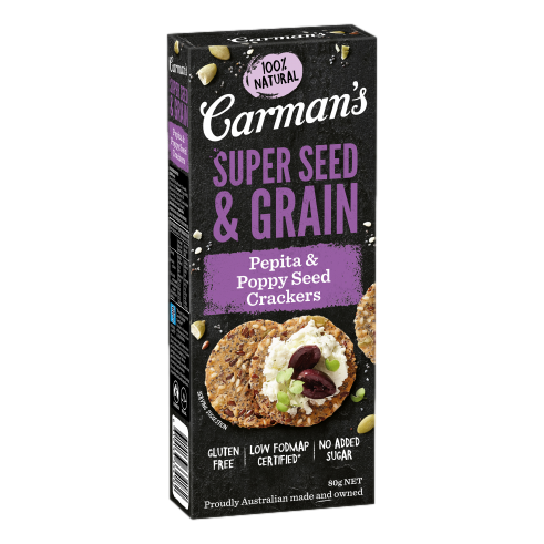 Carman's Super Seed & Grain Pepita & Poppy Seed Crackers 80g