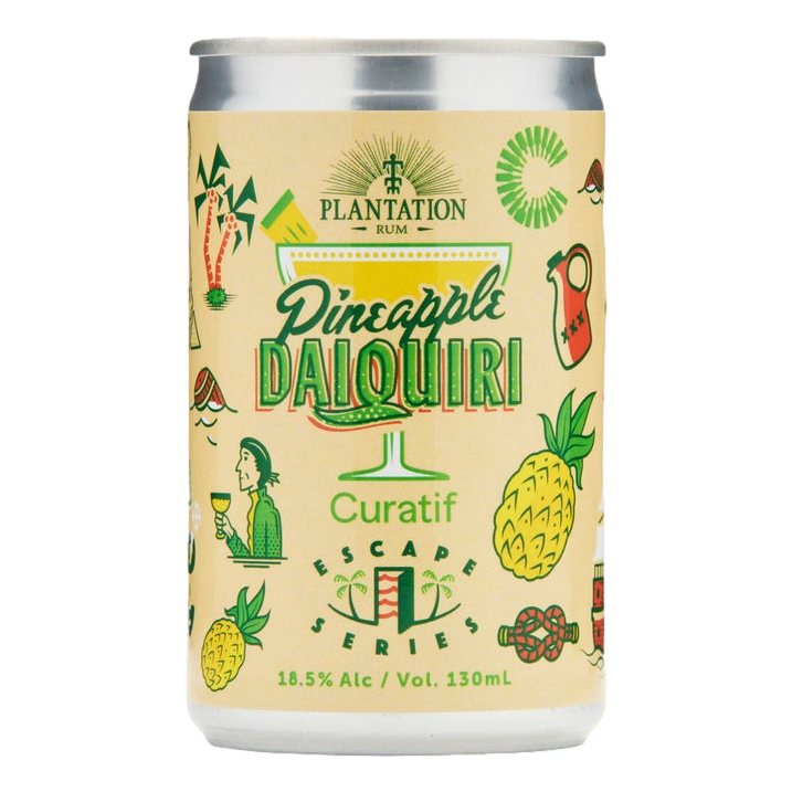 Curatif Plantation Fancy Pineapple Rum Daiquiri 130ml Can Case of 24