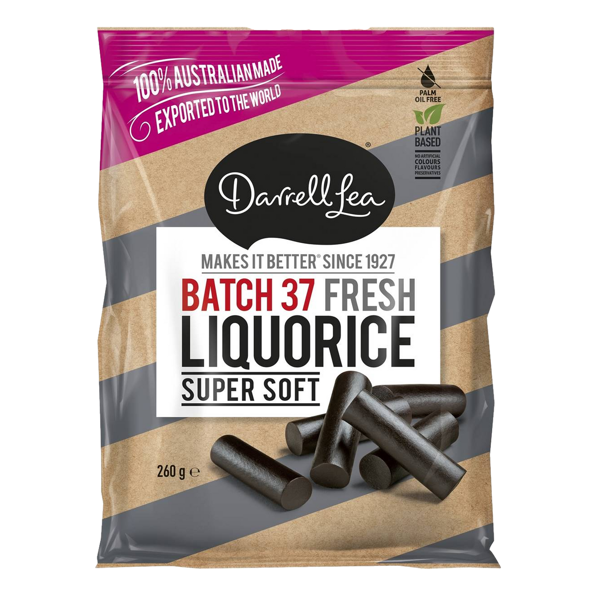 Darrell Lea Batch 37 Fresh Super Soft Liquorice 260g