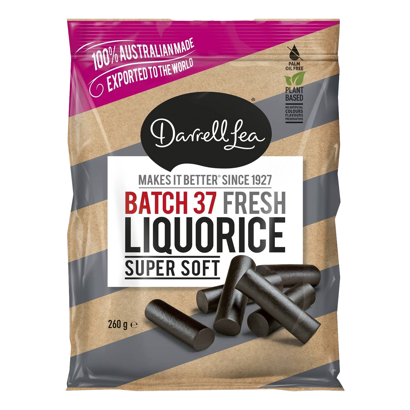 Darrell Lea Batch 37 Fresh Super Soft Liquorice 260g