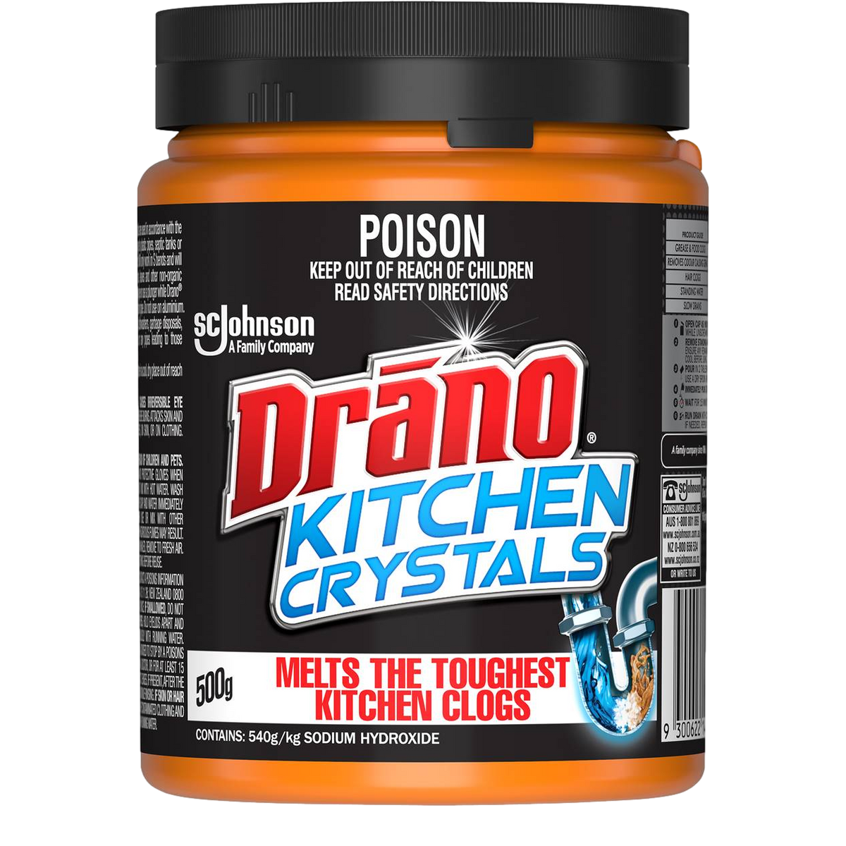 Drano Kitchen Crystals 500g