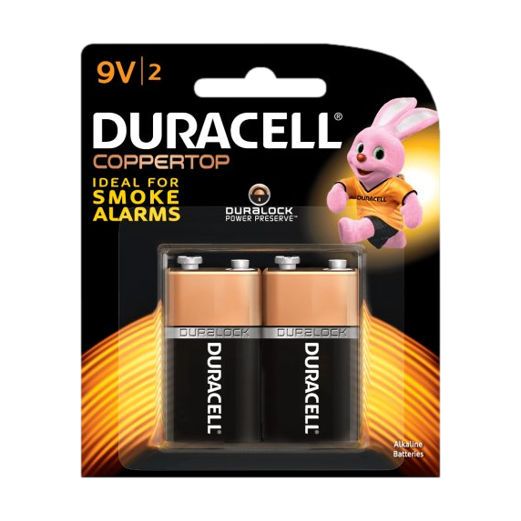 Duracell Battery 9V 2 Pack