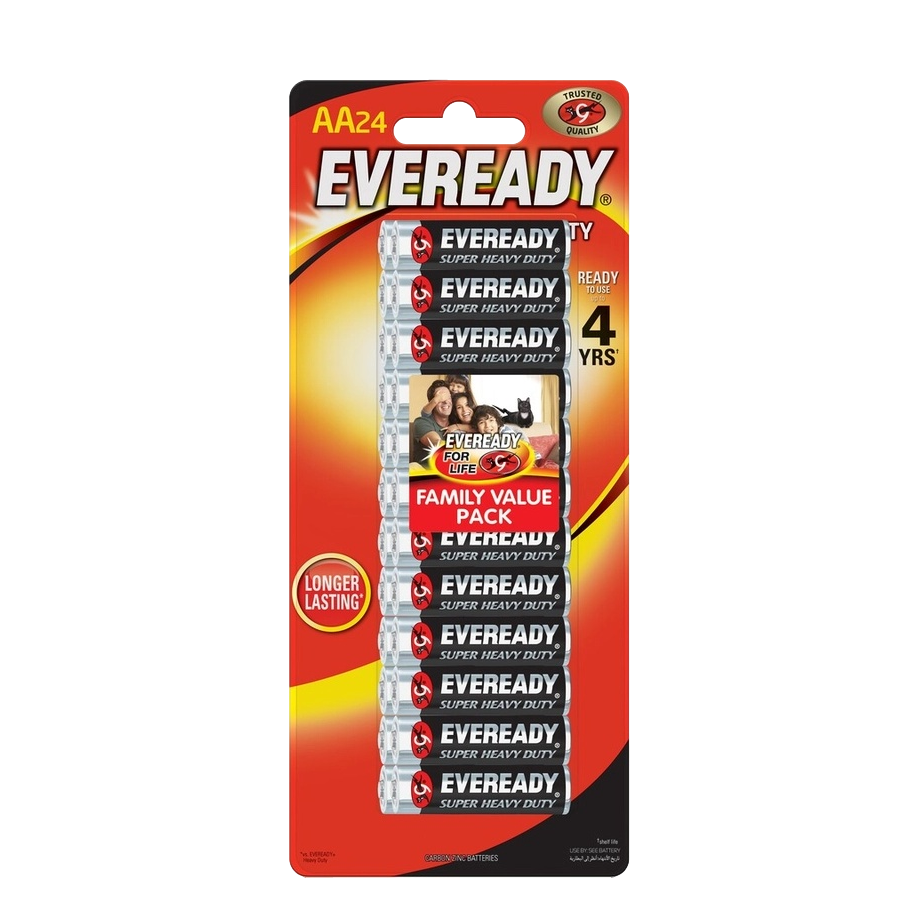 Eveready Super Heavy Duty Black AA Battery 10 Pack