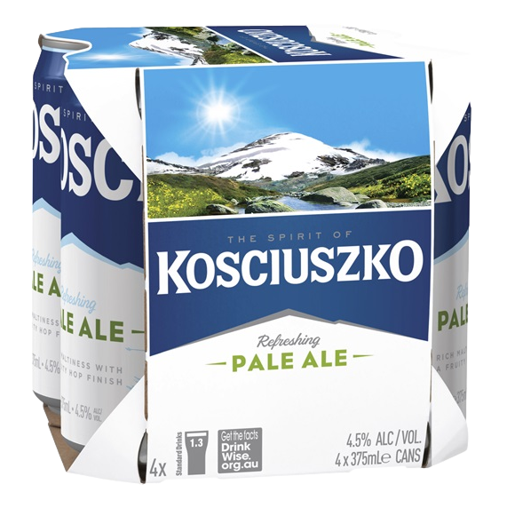 Kosciuszko Pale Ale 375ml Can 4 Pack